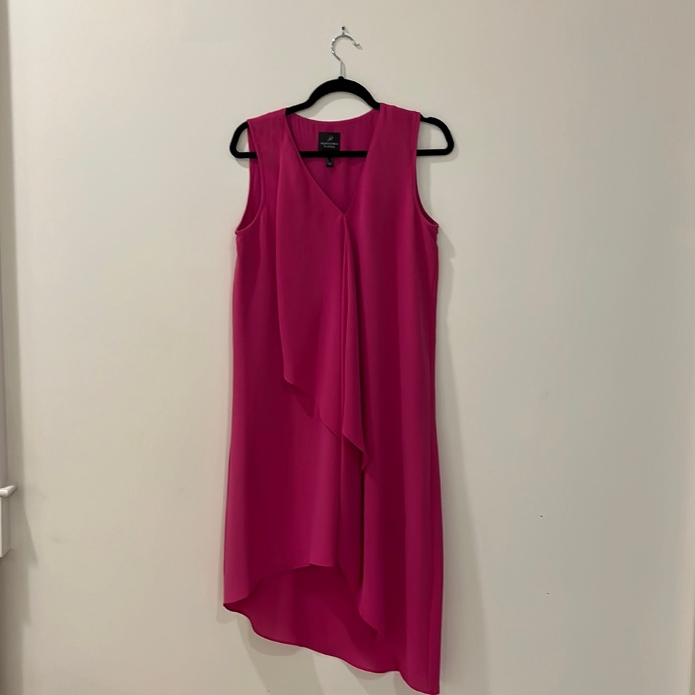 Pink Adrianna Papell Asymmetrical hem dress